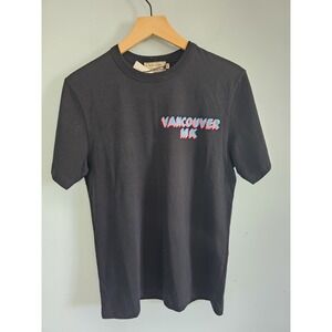 NWT Maison Kitsune Cafe Kitsune Vancouver Black T‎ Shirt XS Mens